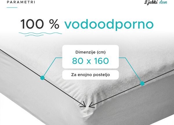 Nepremočljiva frotirna zaščita za vzmetnico GUARD 80 x 160 cm