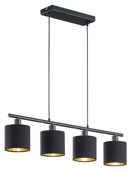 Reality Leuchten Tommy Viseča svetilka (28 W, Do x Š x V: 75 x 16,5 x 150 cm, Črne barve/zlate barve, E14)