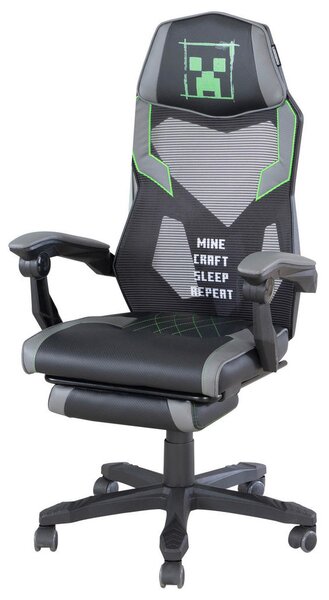 GAMING STOL umetna masa, tekstil siva
