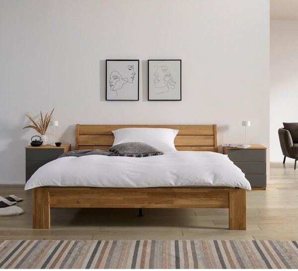 POSTELJA 180 cm x 200 cm , les divji hrast