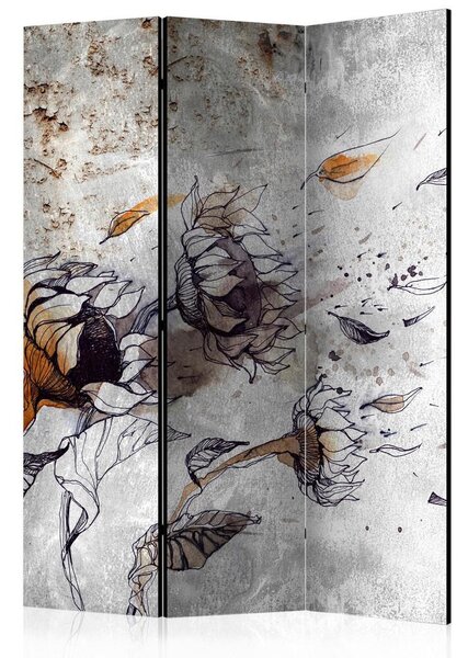 Artgeist Paravan Recall Sunflowers, 3-Delni, Dvostranski