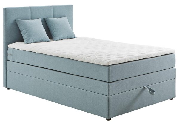 POSTELJA BOXSPRING 90 cm x 200 cm , tekstil svetlo modra