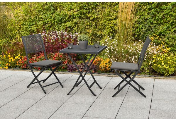 Gardenson Balkonska Garnitura Samos, Jeklo, 3-Delno, Z Blazinama