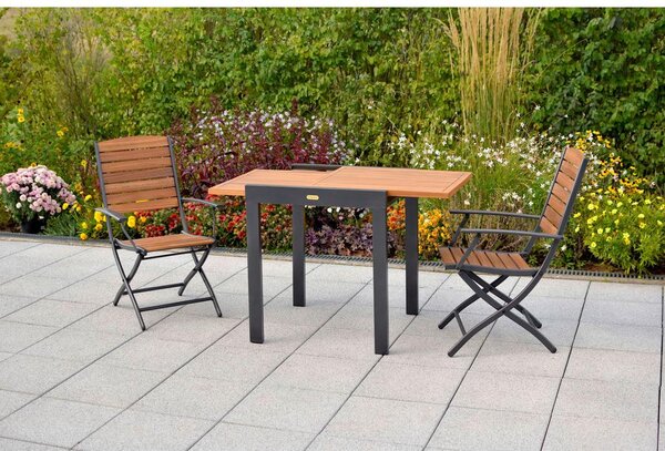 Gardenson Balkonska Garnitura Santorin, 3-Delno, Aluminij, Masivno