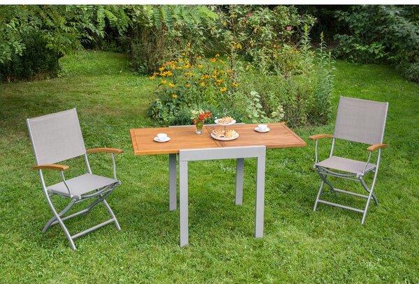 Gardenson Vrtni Stol Naxos, Zložljiv, Aluminij, 2 Kos
