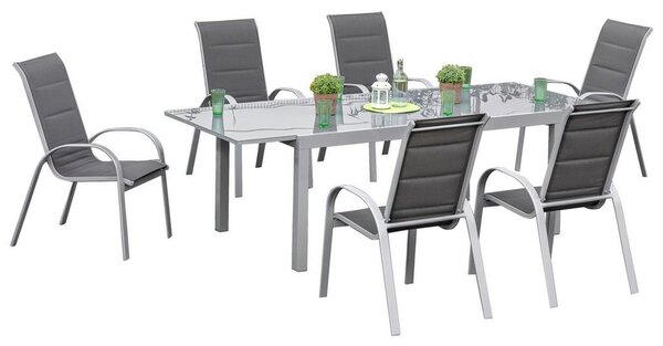 Gardenson Vrtni Set Amalfi Di Lusso, 7-Delno, Antracit