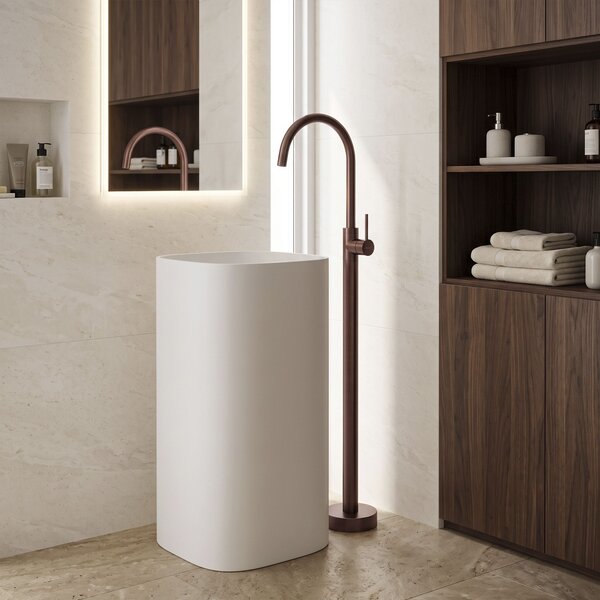 Talna Armatura za Umivalnik Rea Lungo Brush Brown