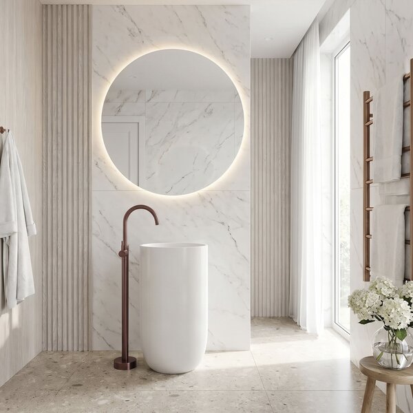 Talna Armatura za Umivalnik Rea Lungo Brush Brown