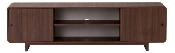 TV omarica v orehovem dekorju v temni naravni barvi 180x52x34 cm Mirel – Nordure