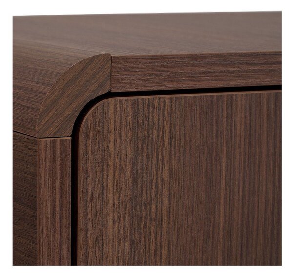 TV omarica v orehovem dekorju v temni naravni barvi 180x52x34 cm Mirel – Nordure