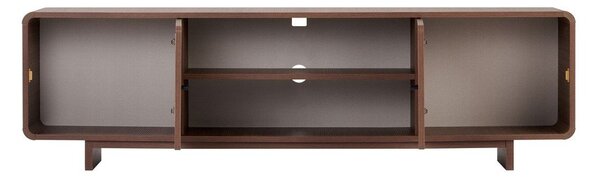 TV omarica v orehovem dekorju v temni naravni barvi 180x52x34 cm Mirel – Nordure