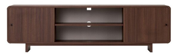 TV omarica v orehovem dekorju v temni naravni barvi 180x52x34 cm Mirel – Nordure