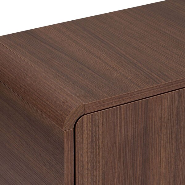 TV omarica v orehovem dekorju v temni naravni barvi 180x52x34 cm Mirel – Nordure