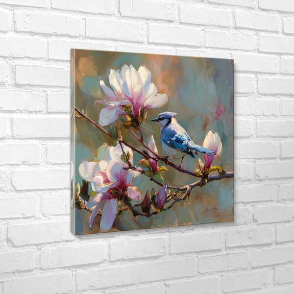 Tiskana slika na platnu 32x32 cm Bluejay & Blossom – Styler