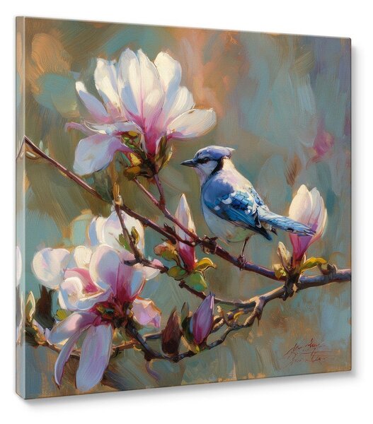Tiskana slika na platnu 32x32 cm Bluejay & Blossom – Styler