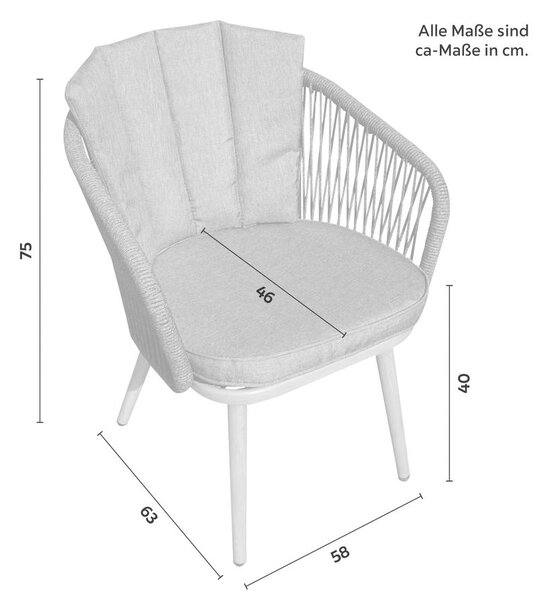 Modern Living Vrtna Garnitura Marcus, Siva, 7-Delni Set