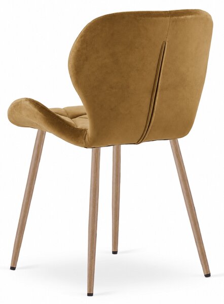 Jedilni stol MANGO VELVET, svetlo rjava