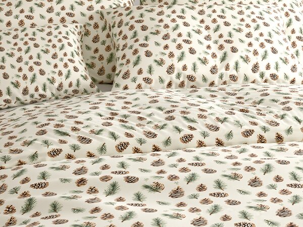 Bombažna posteljnina PINE CONES barvita Dimenzije posteljnine: 70 x 90 cm | 140 x 200 cm