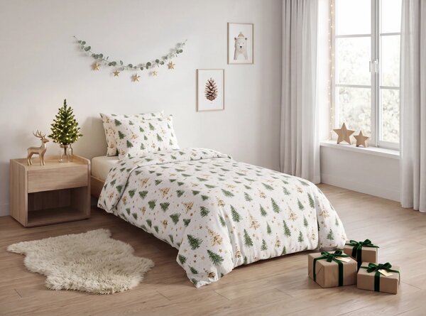 Bombažna posteljnina CHRISTMAS FOREST pisana Dimenzije posteljnine: 70 x 90 cm | 140 x 200 cm