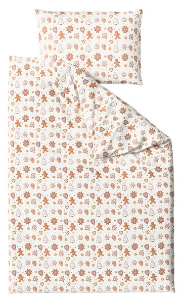 Bombažna posteljnina GINGERBREAD JOY bež Dimenzije posteljnine: 70 x 90 cm | 140 x 200 cm
