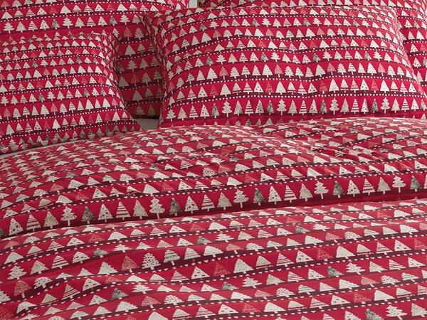 Bombažna posteljnina BURGUNDY TREES vinsko rdeča Dimenzije posteljnine: 70 x 90 cm | 140 x 200 cm
