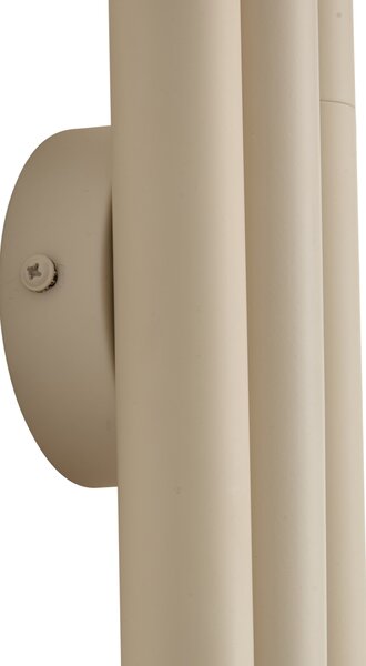 Retro stenska svetilka bež 3-lučna - Pipes