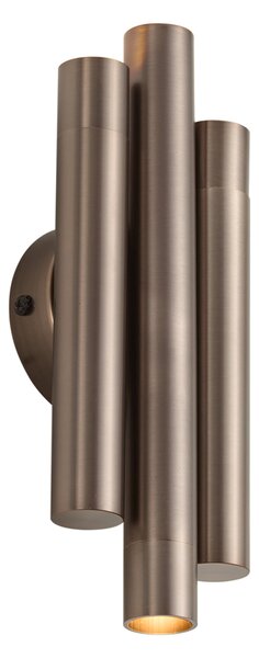 Moderna stenska svetilka temno bronasta 3-lučna - Pipes