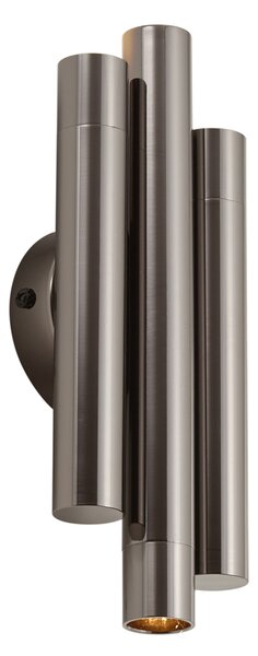 Retro stenska svetilka jekleno siva 3-lučna - Pipes