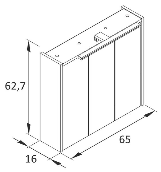 OMARA Z OGLEDALOM 65/62,7/16 cm