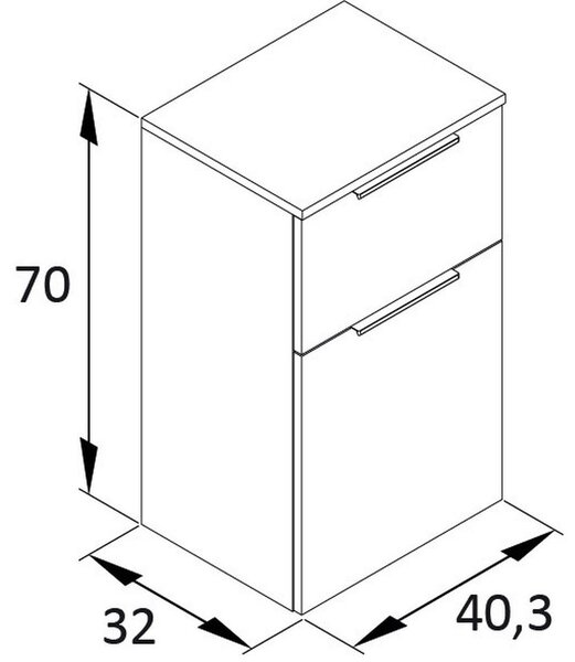 SPODNJA OMARICA 40,3/70/32 cm