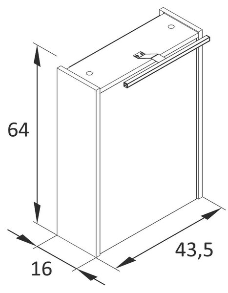 OMARA Z OGLEDALOM 43,5/64/16 cm