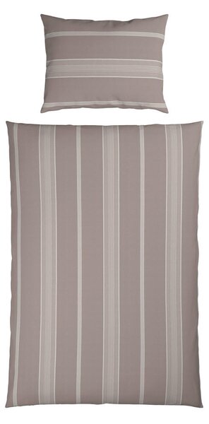 POSTELJNINA REMSA 140/200 cm flanela rjavosiva