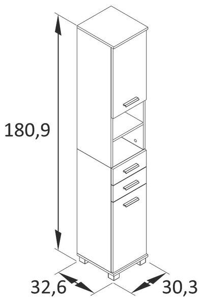 VISOKA OMARA 30,3/180,9/32,6 cm