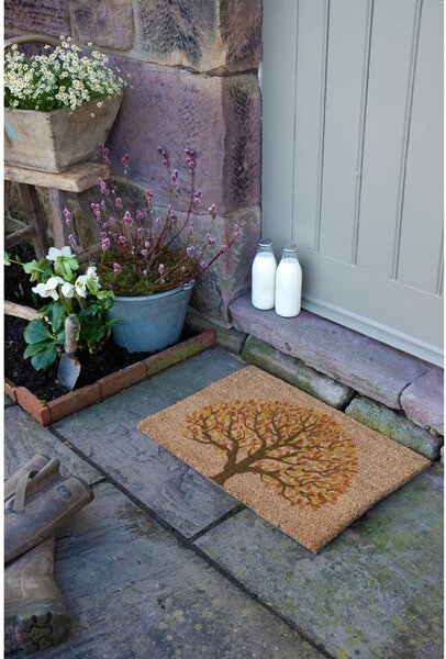 Predpražnik iz kokosovih vlaken 40x60 cm Autumnal Tree of Life – Artsy Doormats