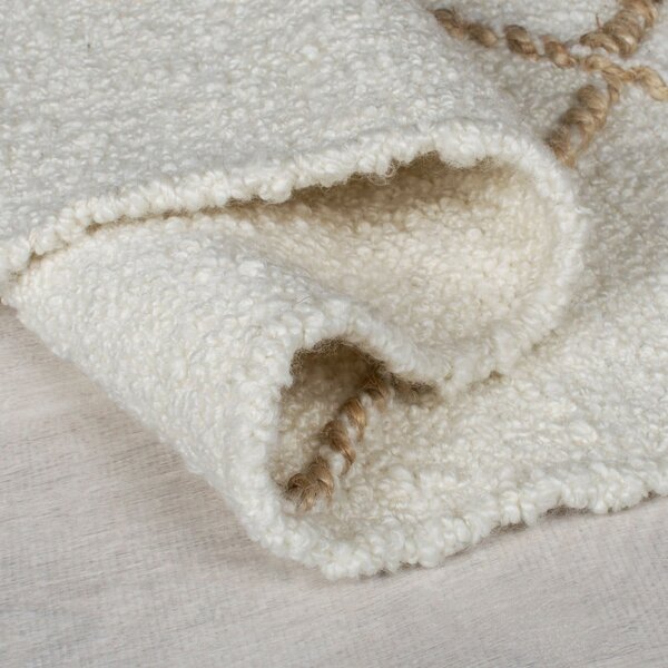 Kremno bela ročno tkana preproga iz mešanice volne 120x170 cm Astera Linear – Flair Rugs