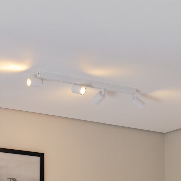 TK Lighting Stropni žaromet Top, bel, 83 cm, 4-krilni, kovina, GU10, zatemnjen, Bela, Dnevna soba / jedilnica, Kovina, Sodobni