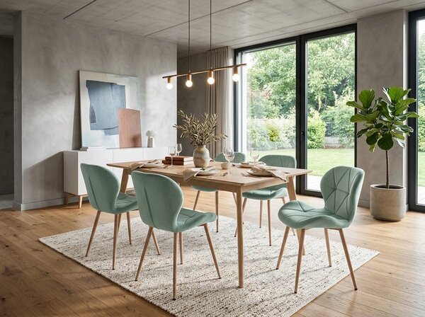 Jedilni stol MANGO VELVET, mint zelena