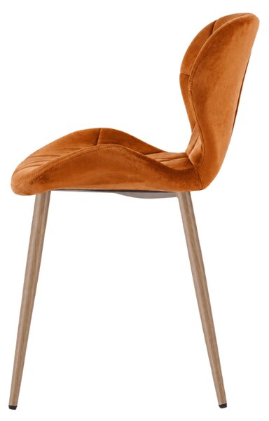 Jedilni stol MANGO VELVET, terakota
