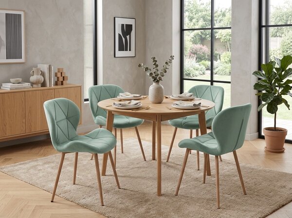 Jedilni stol MANGO VELVET, mint zelena