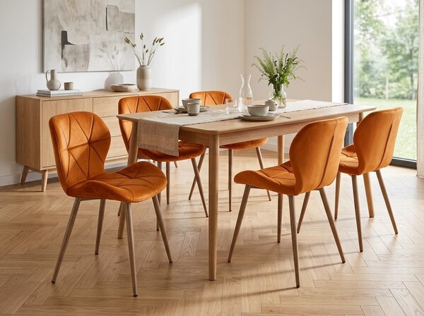 Jedilni stol MANGO VELVET, terakota