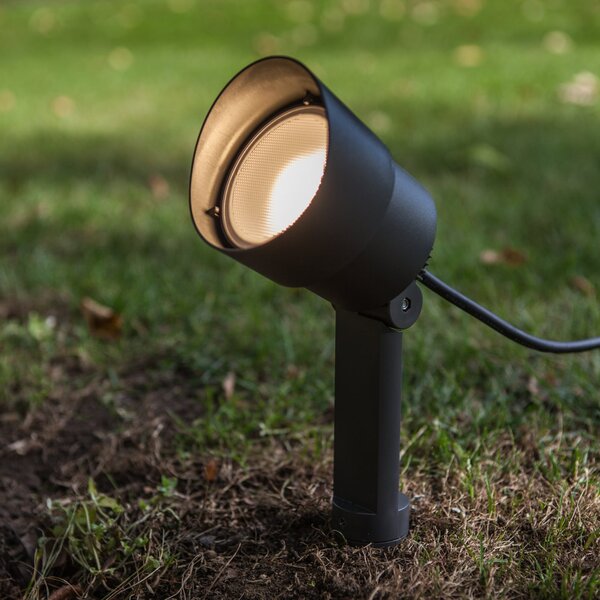 LUTEC LED-žaromet za vkopavanje EXPLORER, temno siva barva, premer 9 cm, IP54, Siva, Aluminij, Sodobni