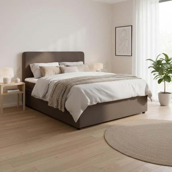 Bessagi Home Postelja Z Vzmetnico Marco, Rjava, 160x200