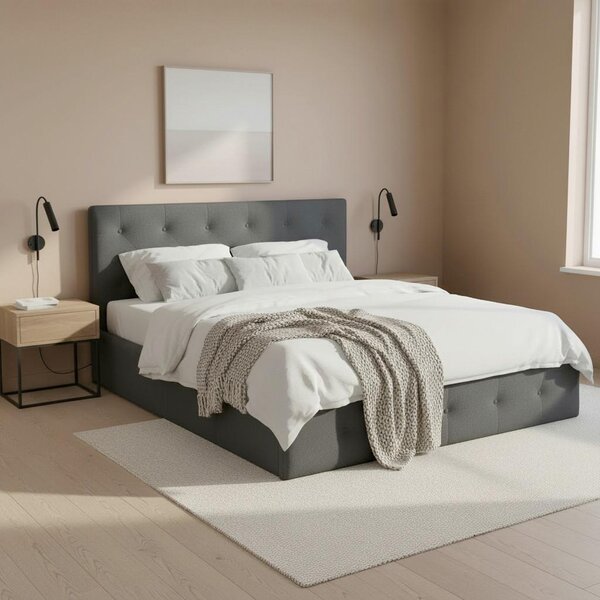 Bessagi Home Oblazinjena Postelja Julie, Temno Siva, 180x200