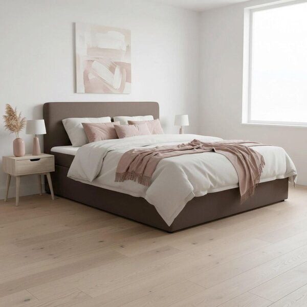 Bessagi Home Postelja Z Vzmetnico Marco, Rjava, 180x200