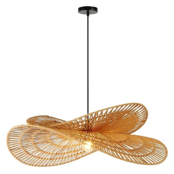 Immax 08266L - Lestenec na vrvici MARIPOSA 1xE27/40W/230V pr. 80 cm juta