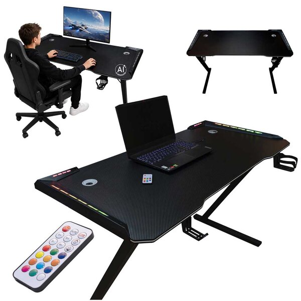 Gaming pisalna miza z RGB LED osvetlitvijo 120 x 60 cm - osnovni model - Najstniki - Rojstni dan