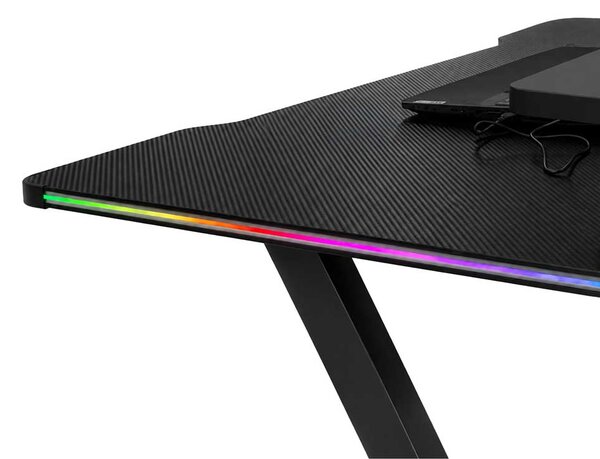 Gaming pisalna miza z RGB LED osvetlitvijo 120 x 60 cm - črna - Rojstni dan - Najstniki