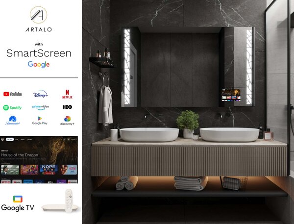Kopalniško ogledalo z LED osvetlitvijo M22 premium