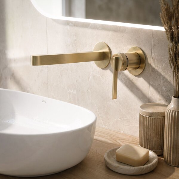 REA Grace Brush Gold Skrita armatura za umivalnik