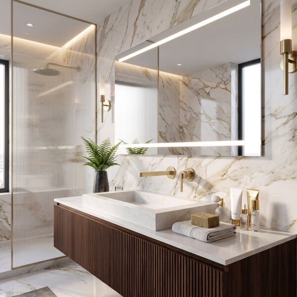REA Grace Brush Gold Skrita armatura za umivalnik